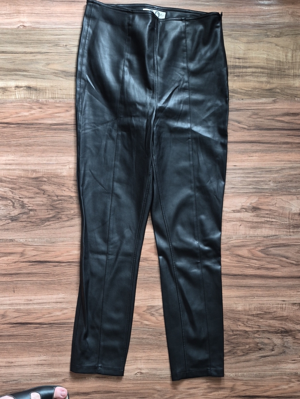 Faux Leather Black High-Waist Pants